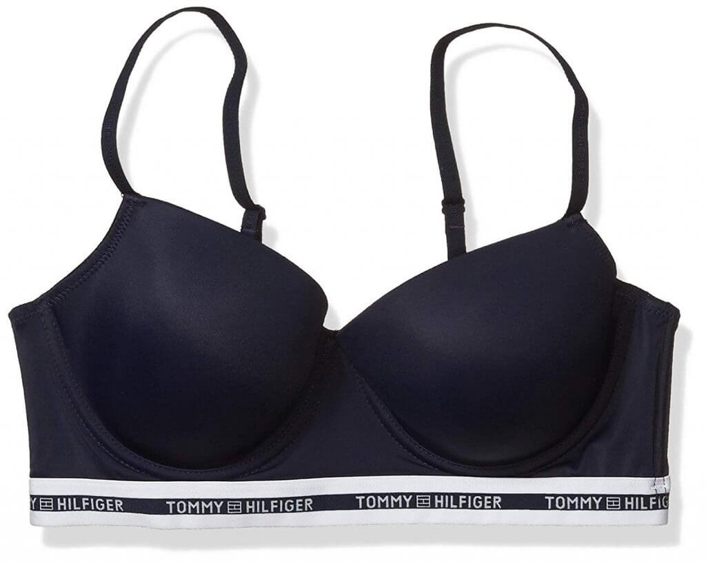 Tommy Hilfiger Women's Mid-Line Demi Push up Bra Bra, Navy Blazer Blue, 34C