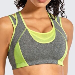 SYROKAN Women Workout Sports Bra High Support