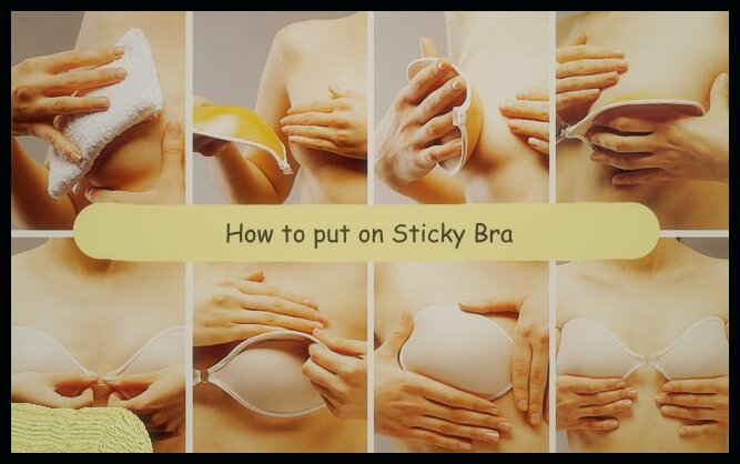 How to put on a Self-Adhesive Sticky Bra
